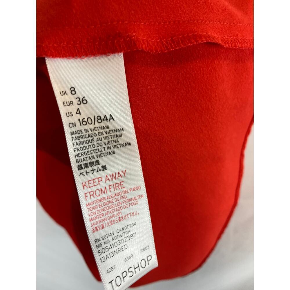 Topshop Red Cami Tank Size 4 - Picture 4 of 6